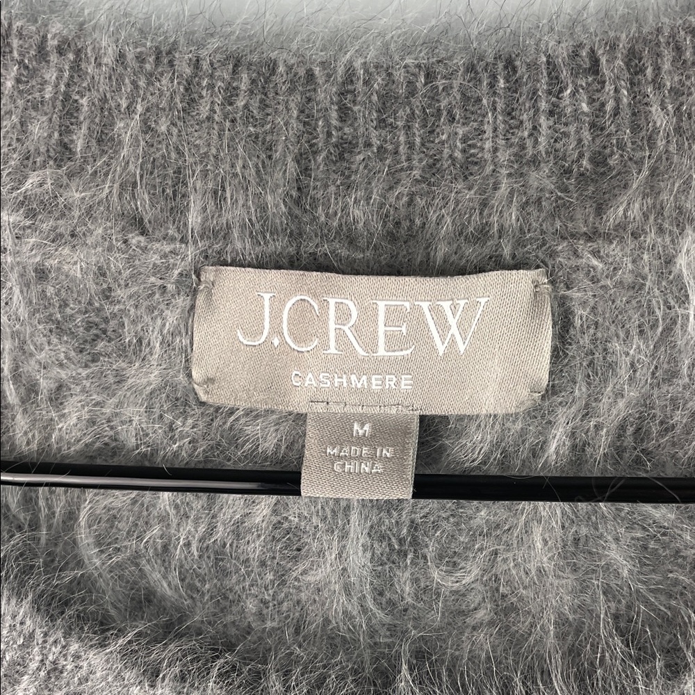 J. Crew Cashmere Gray Crewneck Sweater Size M - Picture 3 of 9
